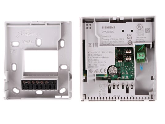комнатный датчик углекислого газа siemens qpa2080d
