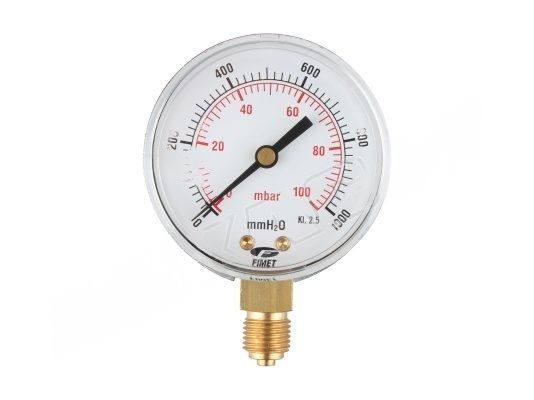 Газовый манометр Fimet MP1-63, 100 мбар газовый манометр fimet mp1-63, 100 мбар