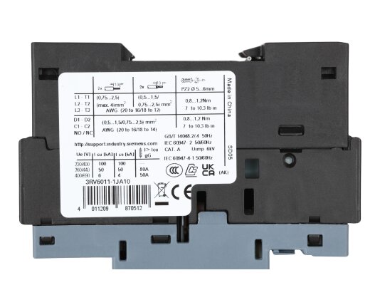 Автоматический выключатель Siemens Sirius, 3RV6011-1JA10