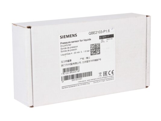 Датчик давления Siemens QBE2103-P1.6