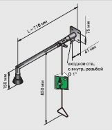 Душ аварийный Broen настенный для тела промышленное исполнение 17 970.004