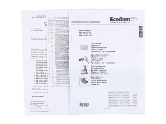 газовая горелка ecoflam max gas 70 p tc ht cv