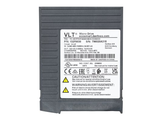 Преобразователь частоты Danfoss VLT Micro Drive FC-051P7K5T4E20H3BXCXXXSXXX