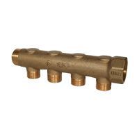 Коллектор модульный 16 G 1/2 3х3/4 латунный с заглушками Rinaldi & Pettinaroli 7000034003G