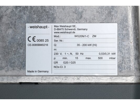 газовая горелка weishaupt wg20n/1-c, 1, zm