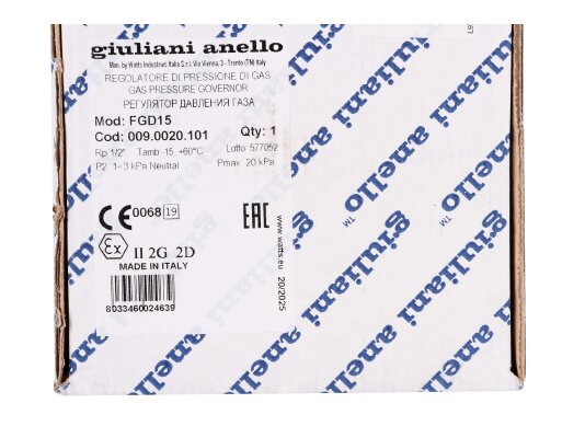 регулятор давления газа giuliani anello fgd15