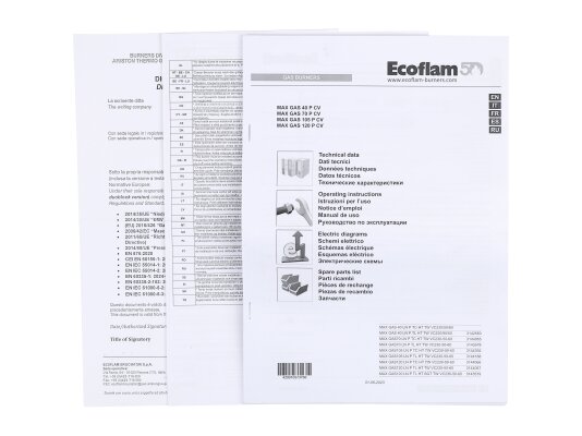 газовая горелка ecoflam max gas 105 ln p tl ht tw cv