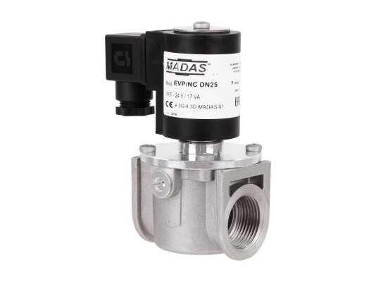 газовый электромагнитный клапан madas evp/nc-1 dn 25 24 vdc