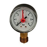 Манометр GIACOMINI 1/4 0-6 бар аксиальный (R225IY004)