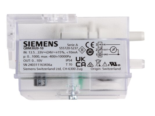 Датчик давления Siemens QBM3020-10