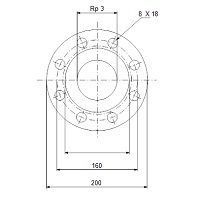 Фланец ответный Grundfos DN80/Rp3 PN16 из нержавеющей стали 00350543