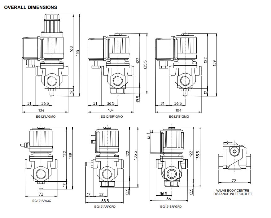 газовый клапан brahma eg12 l gfd 65323596