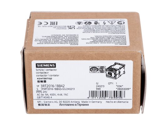 контактор siemens sirius 3rt2016-1bb42