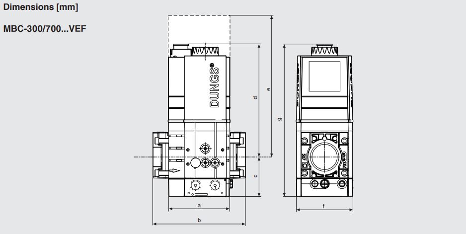 газовый мультиблок dungs mbc-700-vef 258775