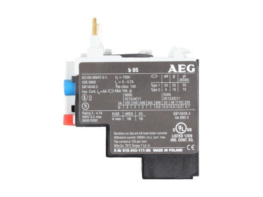 тепловое реле aeg b05 (3,0 - 4,7 a)