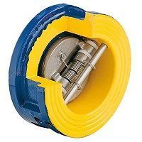 Клапан обратный Zetkama 407A Ду080 двухлепестковый 407A-080-C54