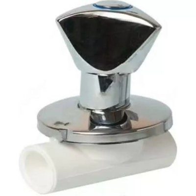 Вентиль хромированный ЛЮКС D, мм 25 РосТурПласт (14189)