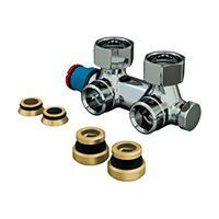 Узел нижнего подключения полотенцесушителей GIACOMINI 3/4”F x 3/4”E T386TX013