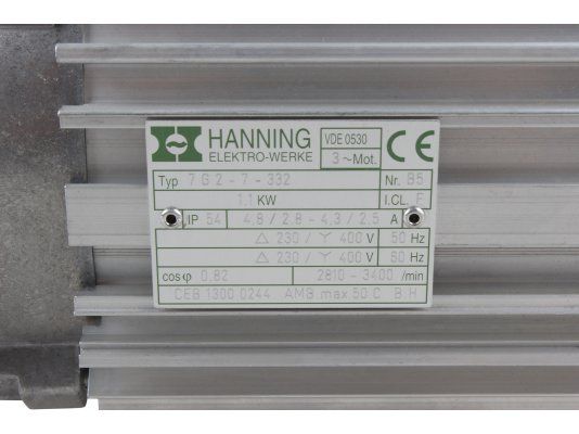 электродвигатель hanning 1,1 квт 13009653