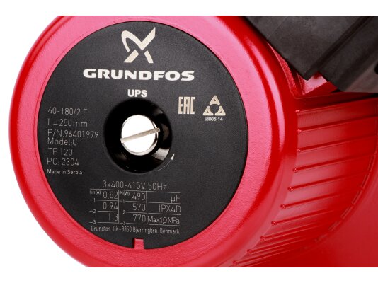 циркуляционный насос grundfos ups 40-180f 3x400-415v