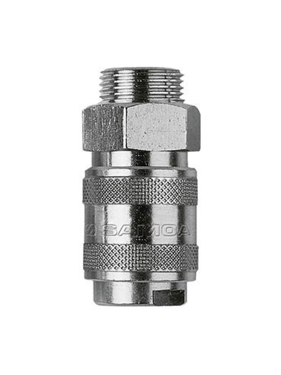 автомат. быстроразъемная муфта 1/4", резьба 1/4" bsp (m) 253014 samoa
