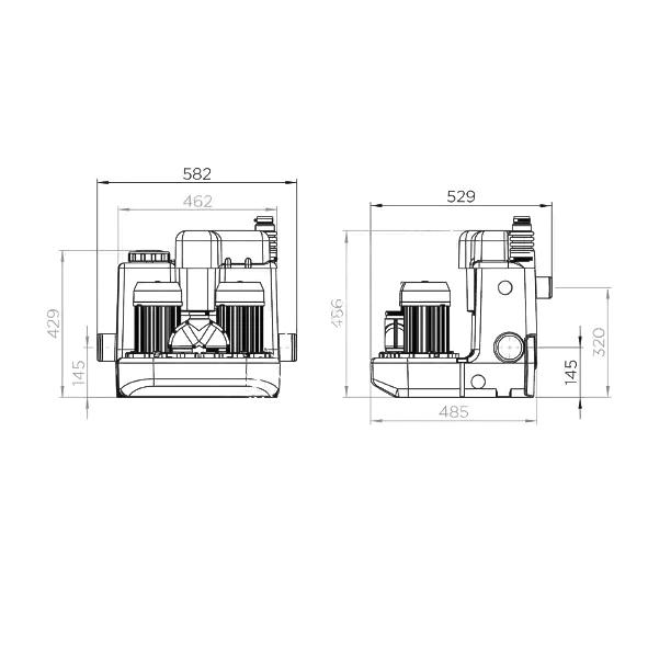 насос санитарный sanicom 2, 2 x 1500 вт, 220 в, sfa com2dep